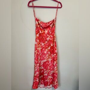 NWT Hello Molly Satin Floral Maxi Dress Size L